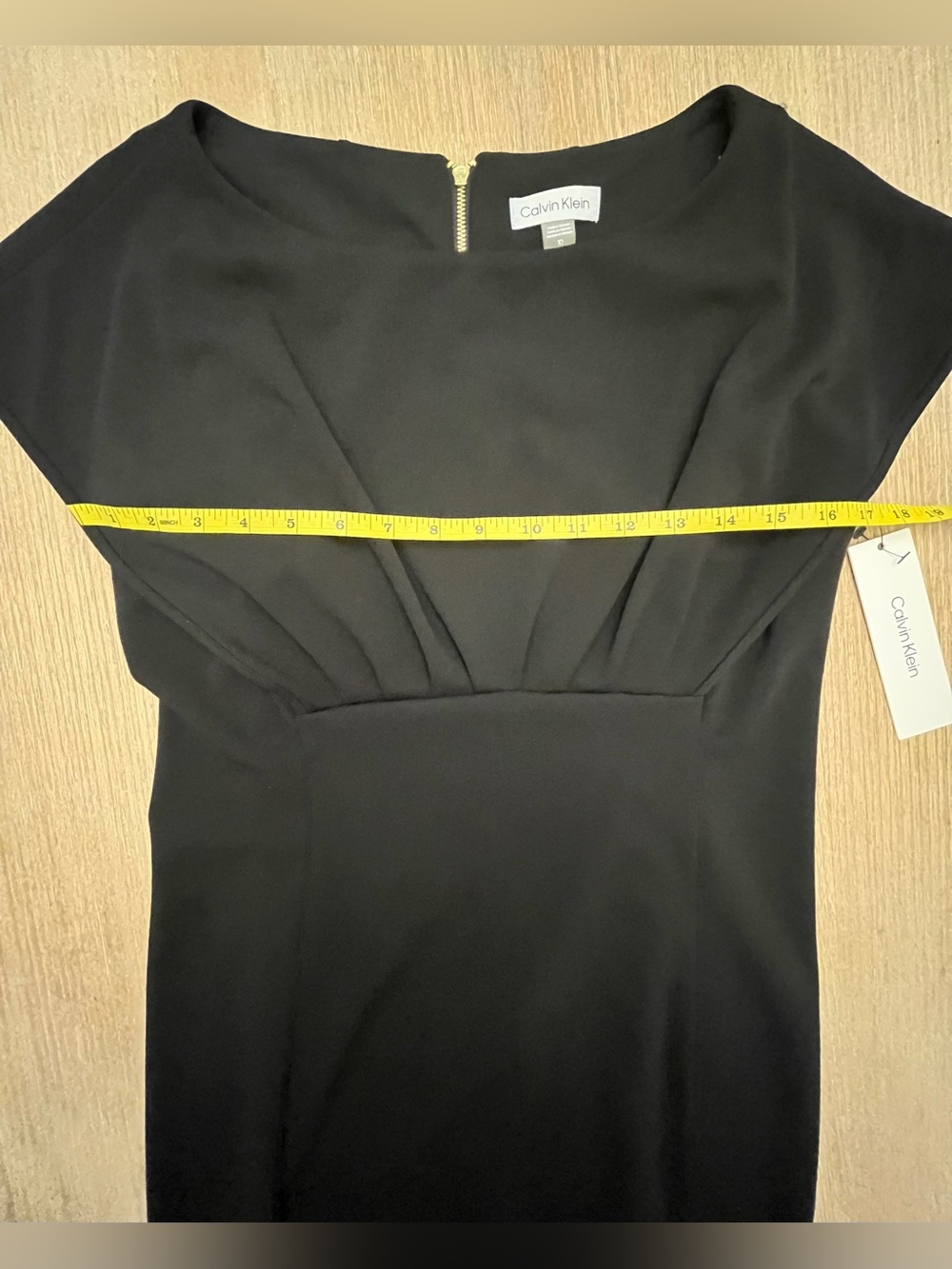 Calvin Klein Women's Boat Neck Scuba Crepe Sheath Dress Black Size 10 NWT - Picture 5 of 12
